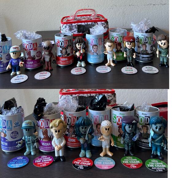 COMPLETE SET Stranger Things Funko Sodas LIMITED EDITION CHASE and Non-Chases LE - Picture 1 of 7